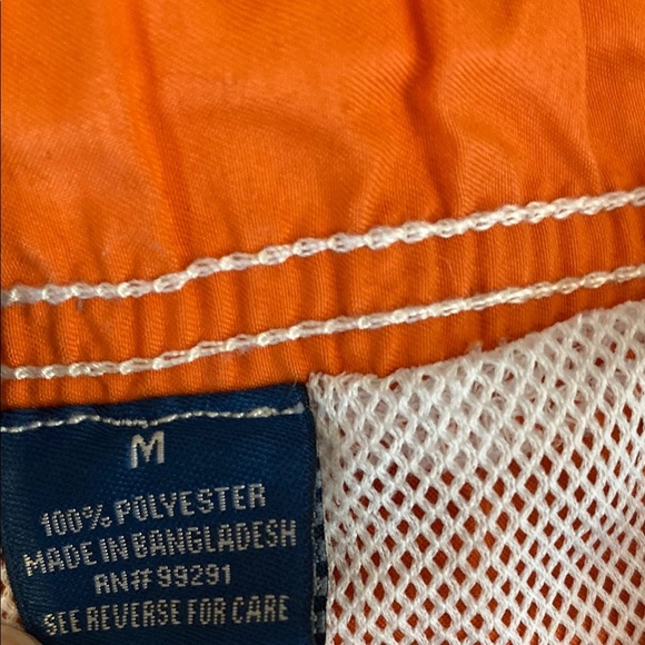 Bright Orange Cargo Shorts with White Accents - Picture 3 of 8